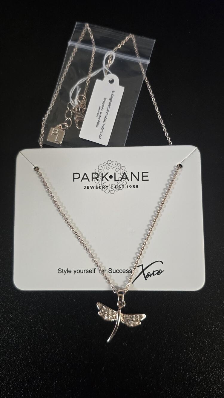 Park Lane Jewelry - Illuminate Rose Gold Dragonfly Crystal Diamond Necklace